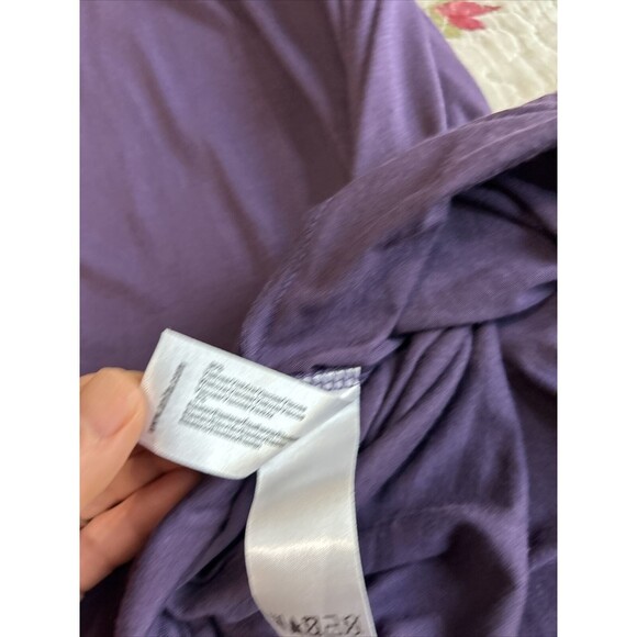 Rosa Faia Brand Womans Plain Violet Large Maxi Halter Dress NWT Beads - Picture 11 of 14